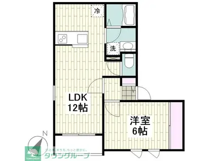 目黒区下目黒3丁目計画(1LDK/3階)の間取り写真