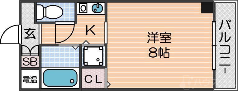 ソフィア新北島(1K/5階)の間取り写真
