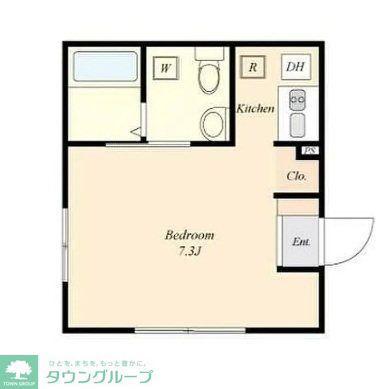 シティレジデンス西大井(ワンルーム/2階)の間取り写真