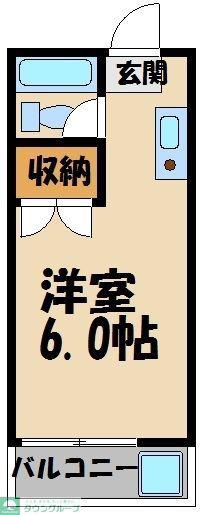 シャトーズフジミ(ワンルーム/2階)の間取り写真