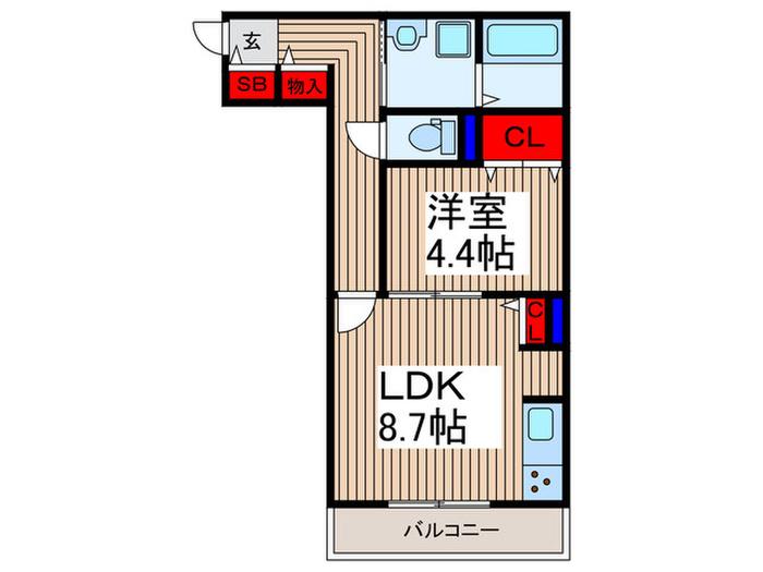 BLANC KOTESASHI(1LDK/3階)の間取り写真