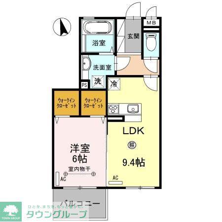 ファミール(1LDK/1階)の間取り写真