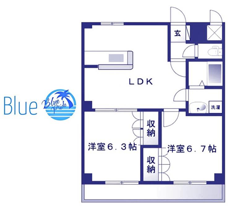 パルK&Y II(2LDK/2階)の間取り写真
