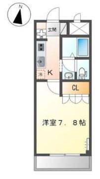 ノビオス(1K/1階)の間取り写真