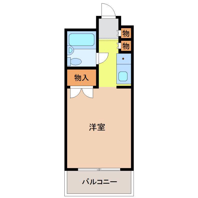 メゾンドリヴァージュ(ワンルーム/1階)の間取り写真