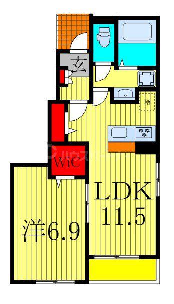 アルバ ティエラ(1LDK/1階)の間取り写真