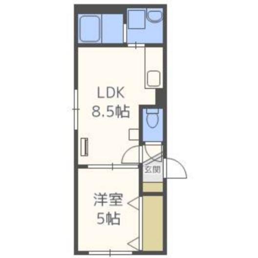 ハーモニーテラス(1LDK/3階)の間取り写真