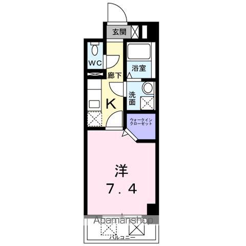 ルーカスいづろ(1K/5階)の間取り写真