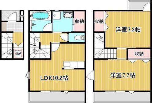 APT K III(2LDK/1階)の間取り写真