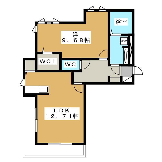 アーバンクレスト白板(1LDK/3階)の間取り写真