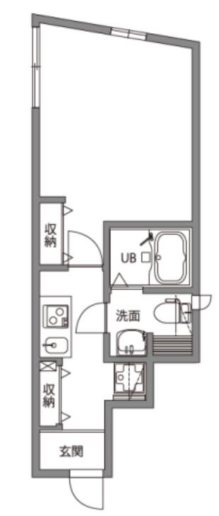 SELVA駒場(1K/1階)の間取り写真