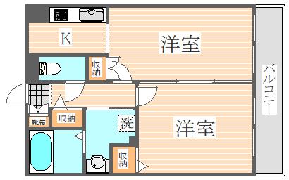 アルティザ博多プレミア(2K/7階)の間取り写真