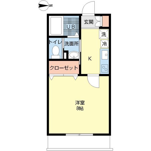 COZY VILLA(1K/1階)の間取り写真