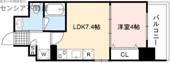 LA CASA(1LDK/1階)の間取り写真
