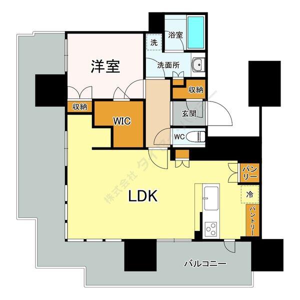 ザ ファインタワー久屋大通(1LDK/3階)の間取り写真