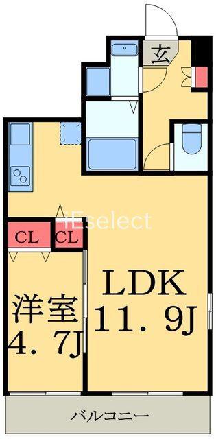 EMIGRANT(1LDK/5階)の間取り写真