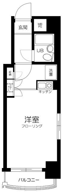 ダイアパレス錦糸町第3(ワンルーム/8階)の間取り写真