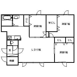 友夢III(3LDK/2階)の間取り写真