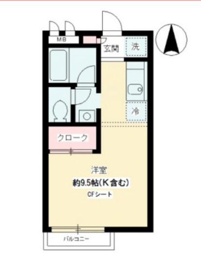 ソフィア21ST(ワンルーム/3階)の間取り写真