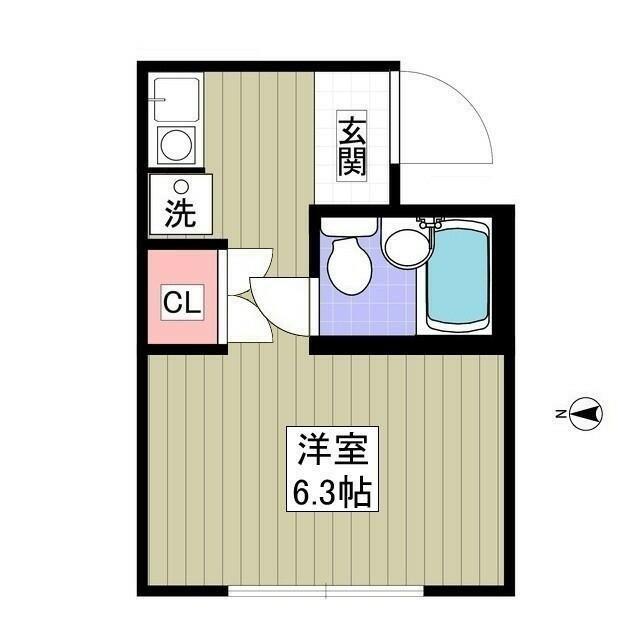 KENWOOD HOUSE(ワンルーム/2階)の間取り写真