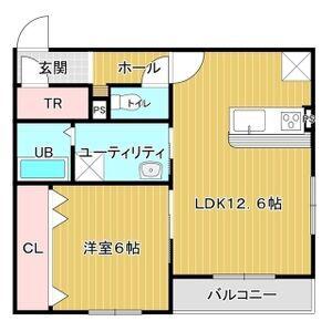PREMIER SECOND(1LDK/2階)の間取り写真