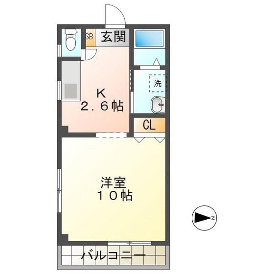 パティオAS(1K/3階)の間取り写真
