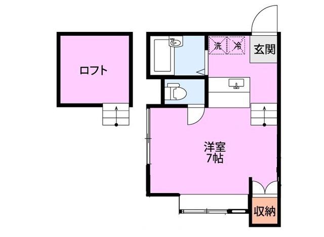 春のそよ風と未来へのプロペラ(ワンルーム/1階)の間取り写真