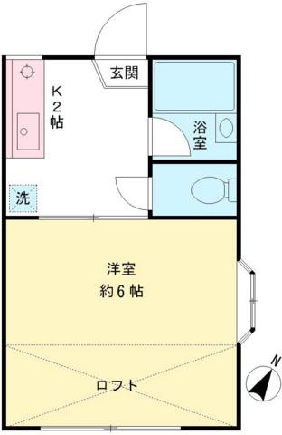 モアハイネス(1K/1階)の間取り写真