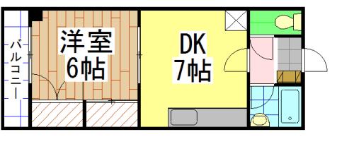 サンリバー葉山(1DK/1階)の間取り写真