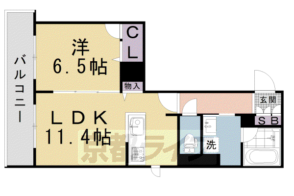 FELIZE(1LDK/3階)の間取り写真
