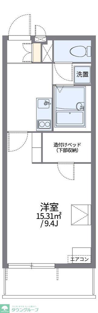 レオパレス壇(1K/1階)の間取り写真