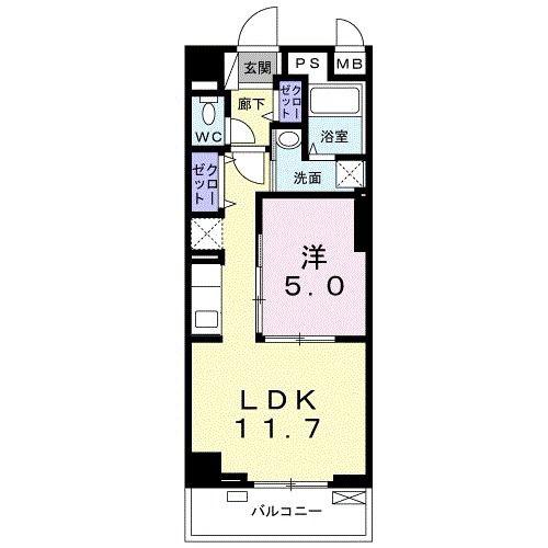 グランシャリオ 清瀬(1LDK/2階)の間取り写真