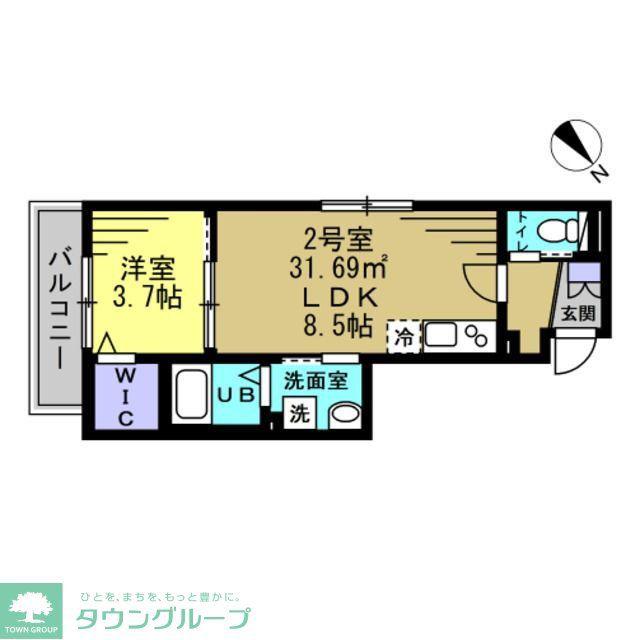 LEAF HILLS KAMIFUKUOKA(1LDK/3階)の間取り写真