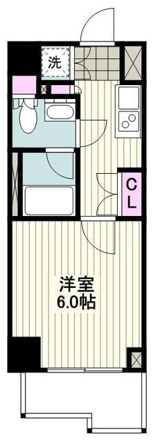 ルーブル川崎都町壱番館(1K/7階)の間取り写真