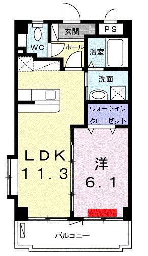 ちゅら姫HAPPYHOUSE(1LDK/1階)の間取り写真