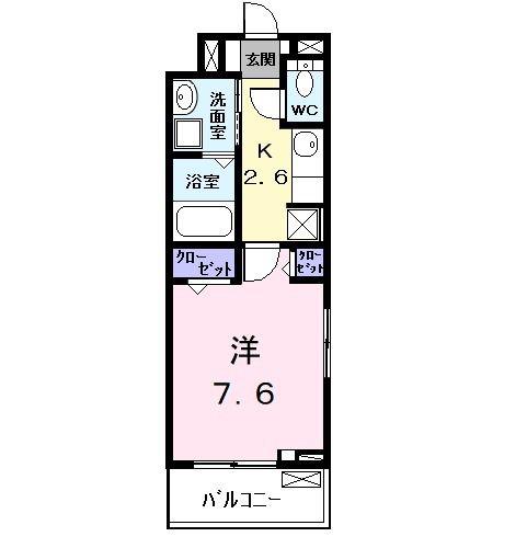 ブランシュ(1K/3階)の間取り写真