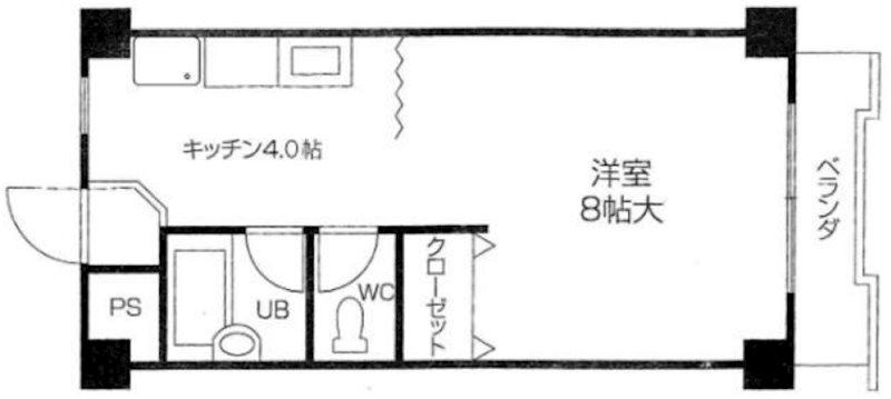 メゾンプチ甲子園II(1K/1階)の間取り写真