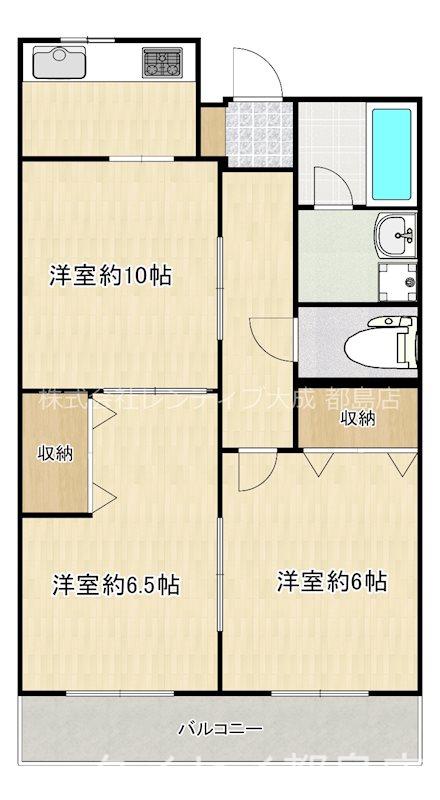 PALACIO名月(2LDK/2階)の間取り写真