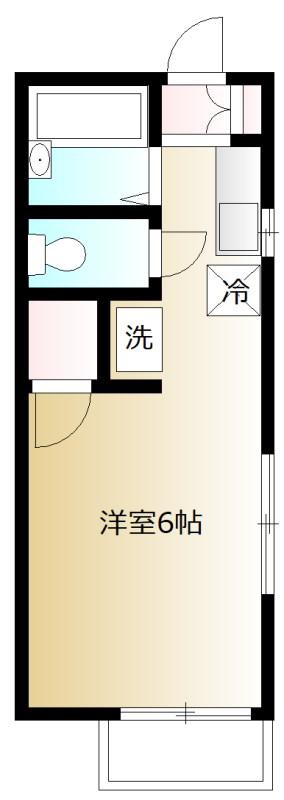 BRIGHTONE(1K/2階)の間取り写真