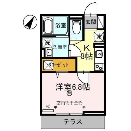 フォンテ(1K/1階)の間取り写真