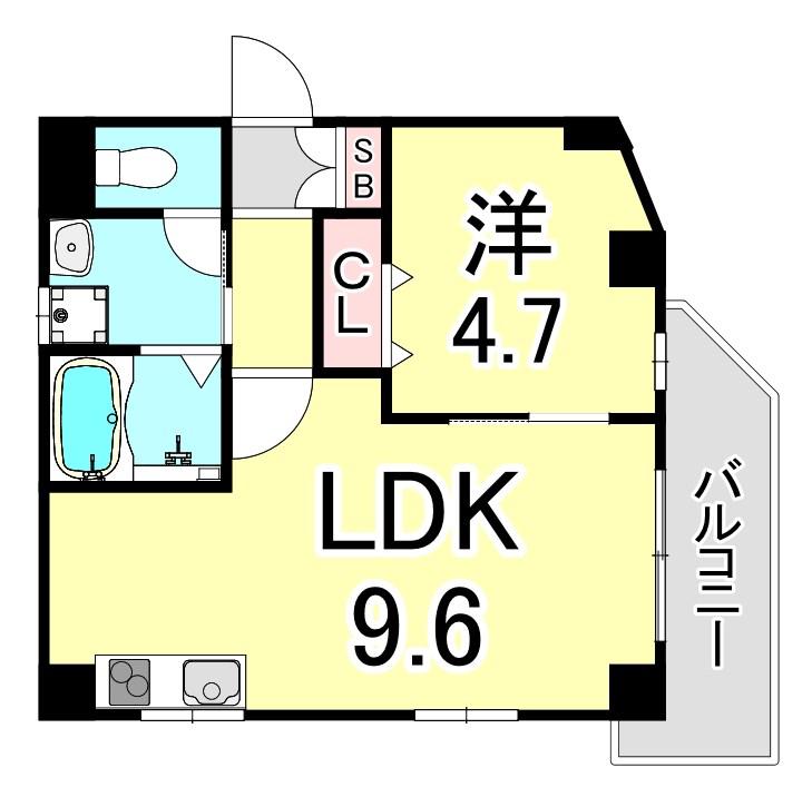 ミヤケンパレスII(1LDK/3階)の間取り写真