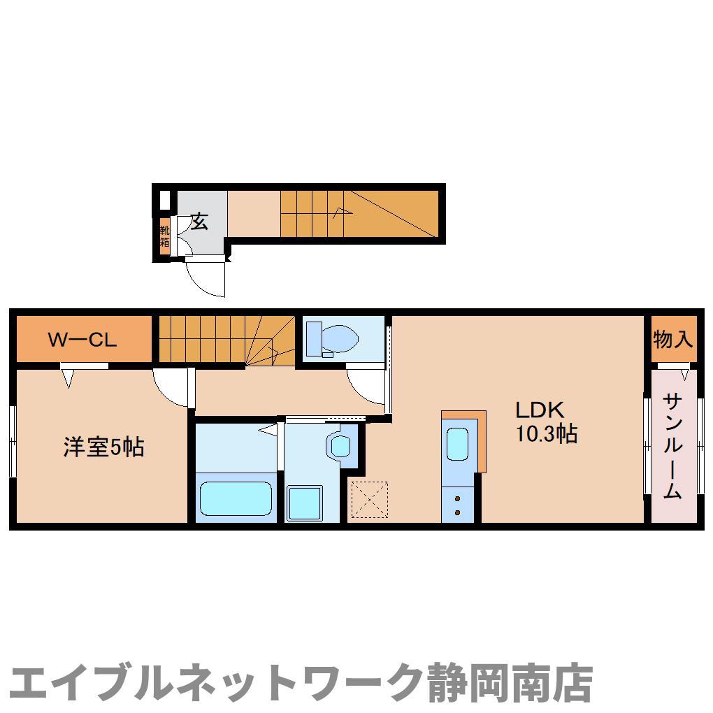 セリーン ネスト(1LDK/2階)の間取り写真