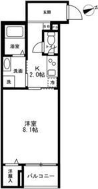 SOLASIA LUFURA KANAMACHI(1K/2階)の間取り写真