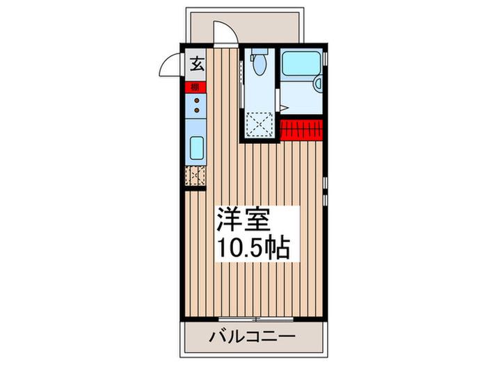 ホワイトノイズ(ワンルーム/3階)の間取り写真