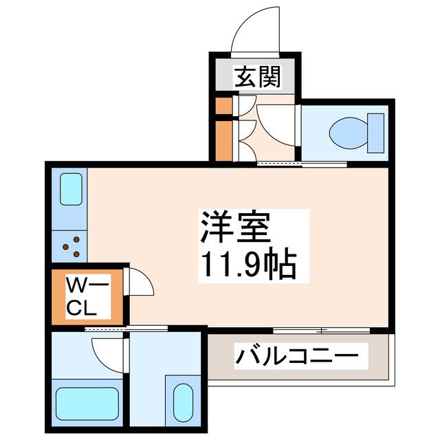 SHAMAISON新町T.H(ワンルーム/2階)の間取り写真