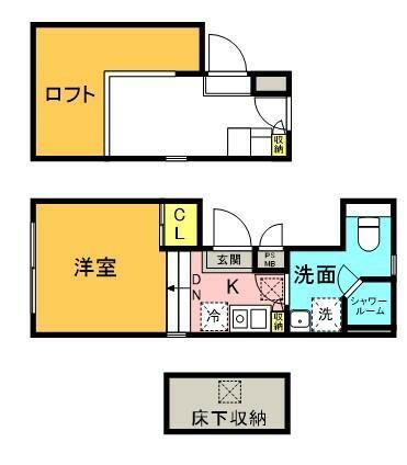 レイアス神田神保町(ワンルーム/1階)の間取り写真