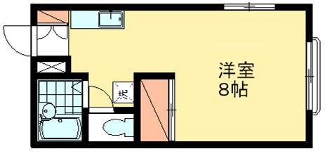 WING総社S(ワンルーム/2階)の間取り写真