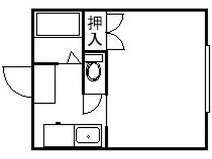 センチュリー川内(1K/2階)の間取り写真