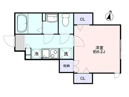 AL VIALETTO MEGURO (1K/1階)の間取り写真