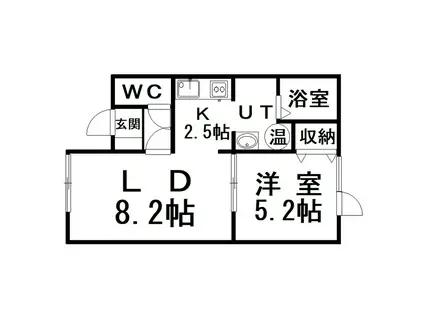 シティフォーラム鶴(1LDK/1階)の間取り写真